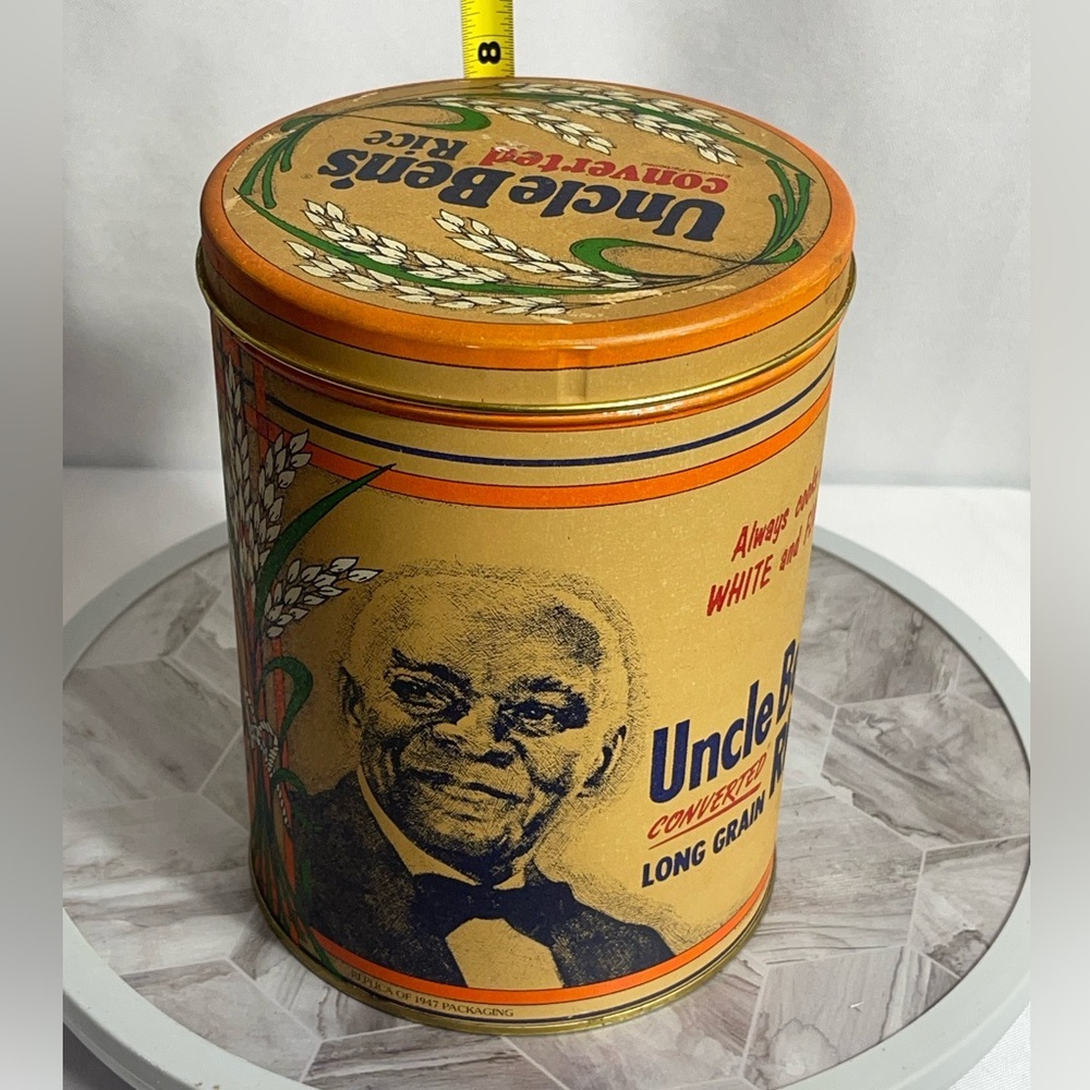 Vintage 1985 Uncle Ben’s Converted Rice Tin 64oz – Replica of 1947 Packaging - Picture 9 of 10